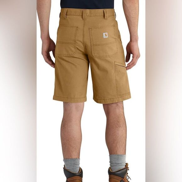 NWT Carhartt Men’s Rugged Flex Relax Fit Canvas Work 10” Short - Tan - Size 42 - Picture 3 of 10